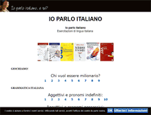 Tablet Screenshot of ioparloitaliano.com